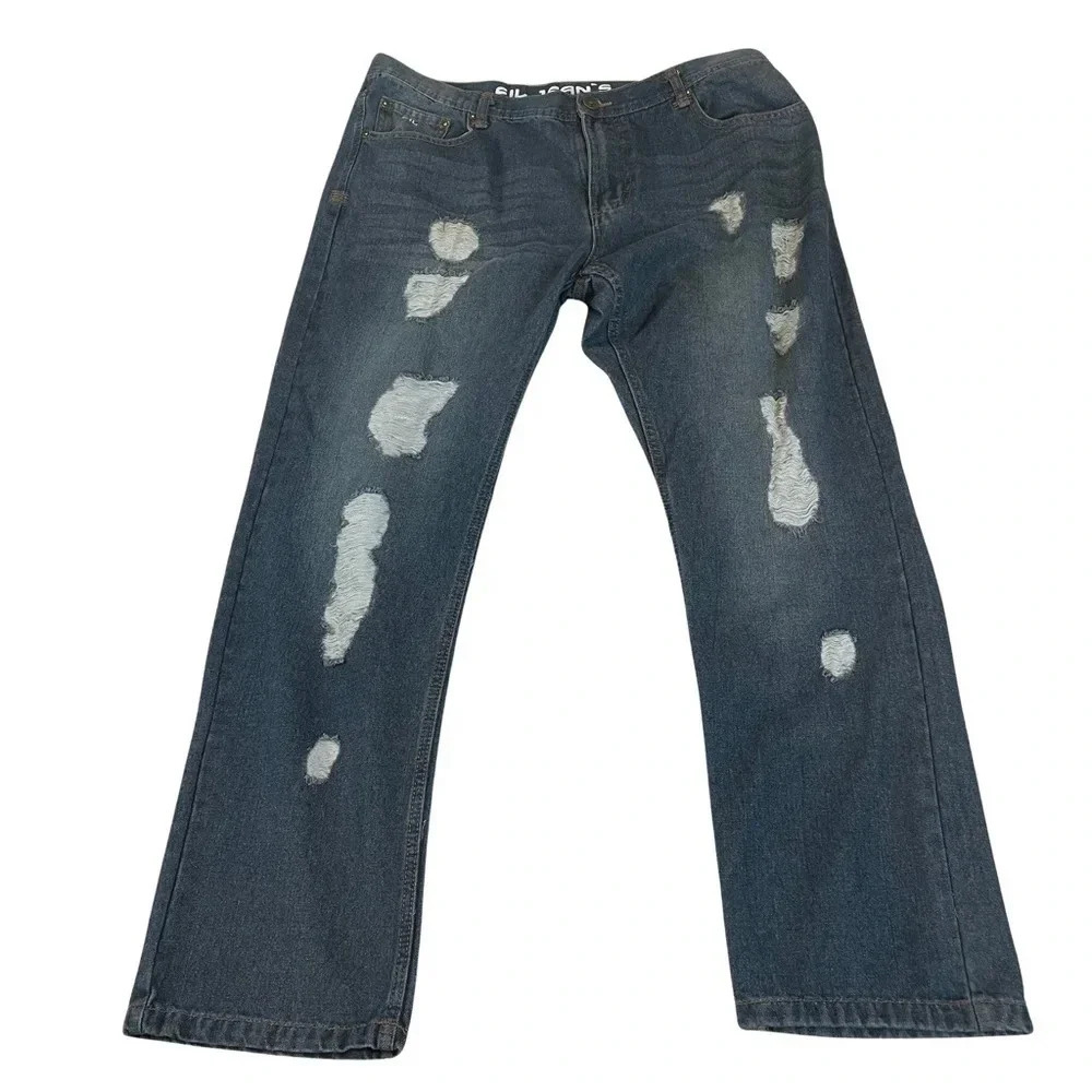 FIL Dark Wash Distressed Jeans • Men’s Size 40